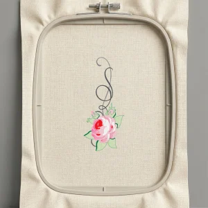 Дизайн машинной вышивки. Роза (Размер 78x180мм). Форматы: DST PES JEF VP3 EXP XXX . Стежков: 11716