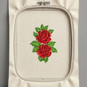 Дизайн машинной вышивки. Роза (Размер 106x151мм). Форматы: DST PES JEF VP3 EXP XXX . Стежков: 27296