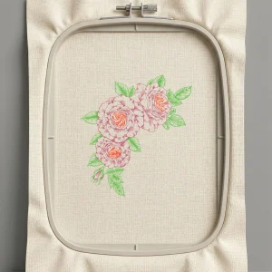 Дизайн машинной вышивки. Роза (Размер 124x136мм). Форматы: DST PES JEF VP3 EXP XXX . Стежков: 17329