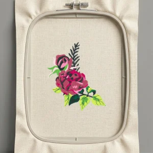 Дизайн машинной вышивки. Роза (Размер 84x99мм). Форматы: DST PES JEF VP3 EXP XXX . Стежков: 12662