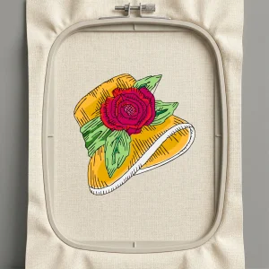 Дизайн машинной вышивки. Роза (Размер 90x90мм). Форматы: DST PES JEF VP3 EXP XXX . Стежков: 20448