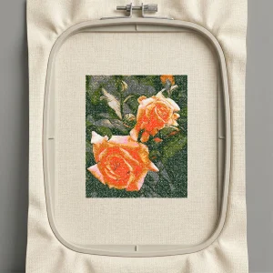 Дизайн машинной вышивки. Роза (Размер 158x190мм). Форматы: DST PES JEF VP3 EXP XXX . Стежков: 83102