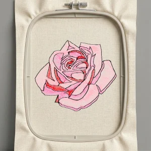 Дизайн машинной вышивки. Роза (Размер 40x34мм). Форматы: DST PES JEF VP3 EXP XXX . Стежков: 3924