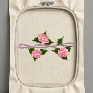 Дизайн машинной вышивки. Роза (Размер 113x61мм). Форматы: DST PES JEF VP3 EXP XXX . Стежков: 14707