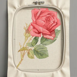 Дизайн машинной вышивки. Роза (Размер 129x175мм). Форматы: DST PES JEF VP3 EXP XXX . Стежков: 25904