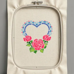 Дизайн машинной вышивки. Роза (Размер 89x97мм). Форматы: DST PES JEF VP3 EXP XXX . Стежков: 7657