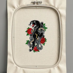 Дизайн машинной вышивки. Роза (Размер 176x254мм). Форматы: DST PES JEF VP3 EXP XXX . Стежков: 83253