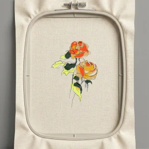 Дизайн машинной вышивки. Роза (Размер 141x200мм). Форматы: DST PES JEF VP3 EXP XXX . Стежков: 17144