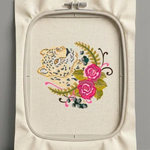 Дизайн машинной вышивки. Роза (Размер 191x170мм). Форматы: DST PES JEF VP3 EXP XXX . Стежков: 39593