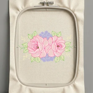 Дизайн машинной вышивки. Роза (Размер 98x56мм). Форматы: DST PES JEF VP3 EXP XXX . Стежков: 12870