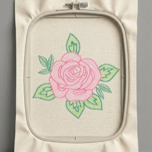 Дизайн машинной вышивки. Роза (Размер 96x94мм). Форматы: DST PES JEF VP3 EXP XXX . Стежков: 7663