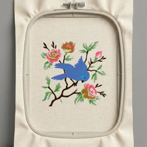 Дизайн машинной вышивки. Роза (Размер 149x148мм). Форматы: DST PES JEF VP3 EXP XXX . Стежков: 48224