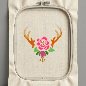 Дизайн машинной вышивки. Роза (Размер 69x69мм). Форматы: DST PES JEF VP3 EXP XXX . Стежков: 4888