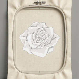 Дизайн машинной вышивки. Роза (Размер 95x83мм). Форматы: DST PES JEF VP3 EXP XXX . Стежков: 17378