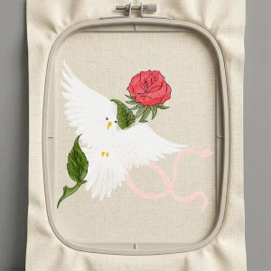 Дизайн машинной вышивки. Роза (Размер 93x90мм). Форматы: DST PES JEF VP3 EXP XXX . Стежков: 11495