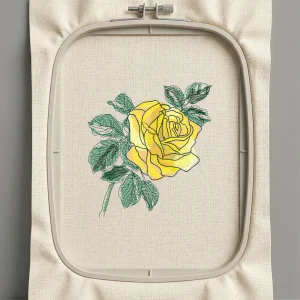 Дизайн машинной вышивки. Роза (Размер 108x117мм). Форматы: DST PES JEF VP3 EXP XXX . Стежков: 14469