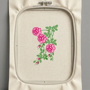 Дизайн машинной вышивки. Роза (Размер 113x178мм). Форматы: DST PES JEF VP3 EXP XXX . Стежков: 33037