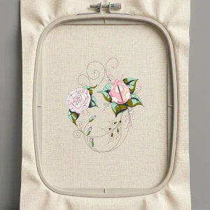 Дизайн машинной вышивки. Роза (Размер 160x190мм). Форматы: DST PES JEF VP3 EXP XXX . Стежков: 34381