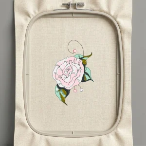 Дизайн машинной вышивки. Роза (Размер 62x96мм). Форматы: DST PES JEF VP3 EXP XXX . Стежков: 11052