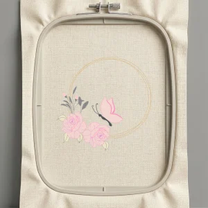 Дизайн машинной вышивки. Роза (Размер 120x119мм). Форматы: DST PES JEF VP3 EXP XXX . Стежков: 7634