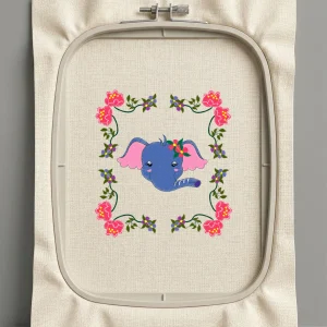 Дизайн машинной вышивки. Роза (Размер 150x161мм). Форматы: DST PES JEF VP3 EXP XXX . Стежков: 24325