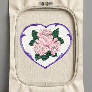 Дизайн машинной вышивки. Роза (Размер 89x77мм). Форматы: DST PES JEF VP3 EXP XXX . Стежков: 18692