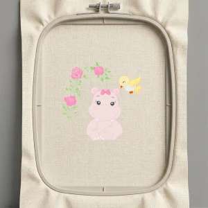 Дизайн машинной вышивки. Роза (Размер 180x179мм). Форматы: DST PES JEF VP3 EXP XXX . Стежков: 14918