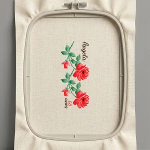 Дизайн машинной вышивки. Роза (Размер 129x300мм). Форматы: DST PES JEF VP3 EXP XXX . Стежков: 34991