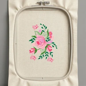 Дизайн машинной вышивки. Роза (Размер 118x161мм). Форматы: DST PES JEF VP3 EXP XXX . Стежков: 16613