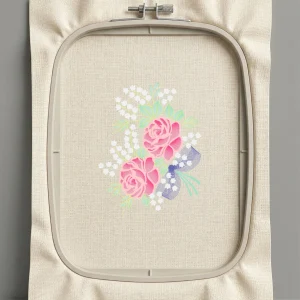 Дизайн машинной вышивки. Роза (Размер 129x169мм). Форматы: DST PES JEF VP3 EXP XXX . Стежков: 29305