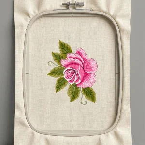 Дизайн машинной вышивки. Роза (Размер 108x140мм). Форматы: DST PES JEF VP3 EXP XXX . Стежков: 18900