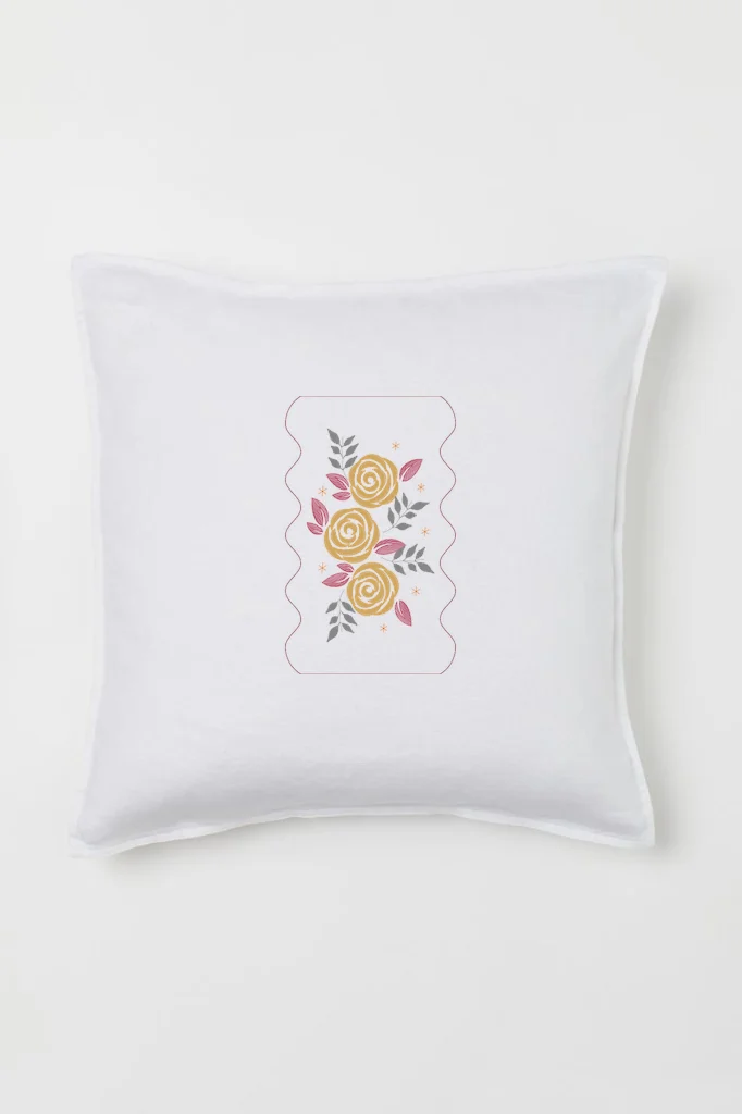 Дизайн машинной вышивки. Роза (Размер 107x175мм). Форматы: DST PES JEF VP3 EXP XXX . Стежков: 10773 — изображение 2