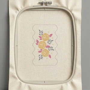 Дизайн машинной вышивки. Роза (Размер 107x175мм). Форматы: DST PES JEF VP3 EXP XXX . Стежков: 10773