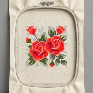 Дизайн машинной вышивки. Роза (Размер 97x96мм). Форматы: DST PES JEF VP3 EXP XXX . Стежков: 23478