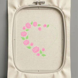 Дизайн машинной вышивки. Роза (Размер 98x93мм). Форматы: DST PES JEF VP3 EXP XXX . Стежков: 5800