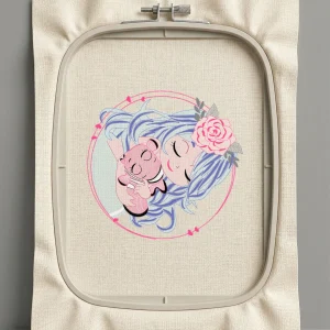 Дизайн машинной вышивки. Роза (Размер 157x150мм). Форматы: DST PES JEF VP3 EXP XXX . Стежков: 21520