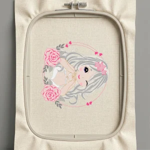 Дизайн машинной вышивки. Роза (Размер 130x129мм). Форматы: DST PES JEF VP3 EXP XXX . Стежков: 18567