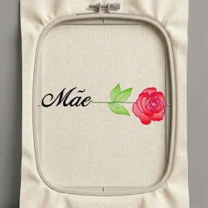 Дизайн машинной вышивки. Роза (Размер 176x59мм). Форматы: DST PES JEF VP3 EXP XXX . Стежков: 9386