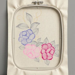 Дизайн машинной вышивки. Роза (Размер 129x166мм). Форматы: DST PES JEF VP3 EXP XXX . Стежков: 15883