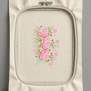 Дизайн машинной вышивки. Роза (Размер 120x177мм). Форматы: DST PES JEF VP3 EXP XXX . Стежков: 23566