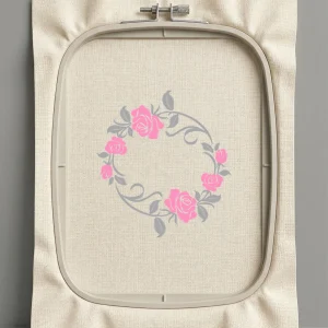 Дизайн машинной вышивки. Роза (Размер 128x140мм). Форматы: DST PES JEF VP3 EXP XXX . Стежков: 10101