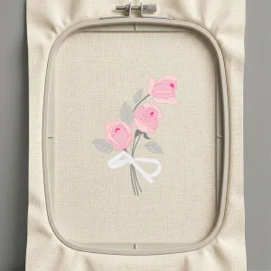 Дизайн машинной вышивки. Роза (Размер 158x223мм). Форматы: DST PES JEF VP3 EXP XXX . Стежков: 20988