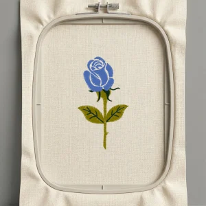 Дизайн машинной вышивки. Роза (Размер 52x96мм). Форматы: DST PES JEF VP3 EXP XXX . Стежков: 5325