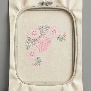 Дизайн машинной вышивки. Роза (Размер 150x150мм). Форматы: DST PES JEF VP3 EXP XXX . Стежков: 16738