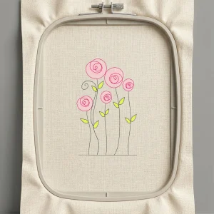 Дизайн машинной вышивки. Роза (Размер 61x97мм). Форматы: DST PES JEF VP3 EXP XXX . Стежков: 2914