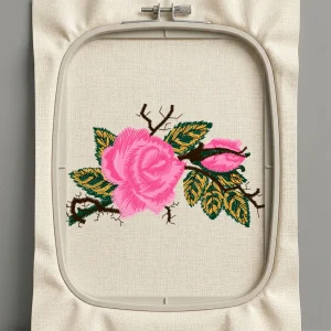 Дизайн машинной вышивки. Роза (Размер 97x61мм). Форматы: DST PES JEF VP3 EXP XXX . Стежков: 12060