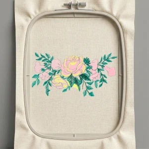 Дизайн машинной вышивки. Роза (Размер 87x45мм). Форматы: DST PES JEF VP3 EXP XXX . Стежков: 11496