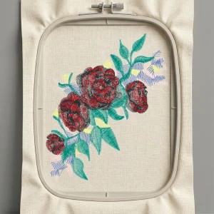 Дизайн машинной вышивки. Роза (Размер 74x89мм). Форматы: DST PES JEF VP3 EXP XXX . Стежков: 13131