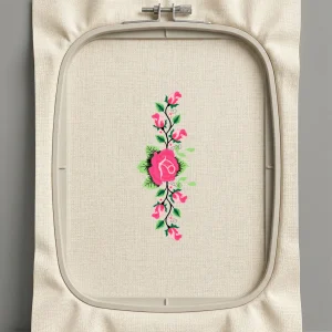 Дизайн машинной вышивки. Роза (Размер 100x243мм). Форматы: DST PES JEF VP3 EXP XXX . Стежков: 35259