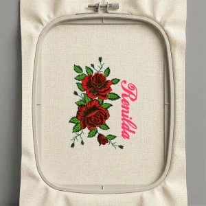 Дизайн машинной вышивки. Роза (Размер 129x174мм). Форматы: DST PES JEF VP3 EXP XXX . Стежков: 35240